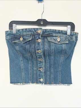 C&A denim corset tube top size M